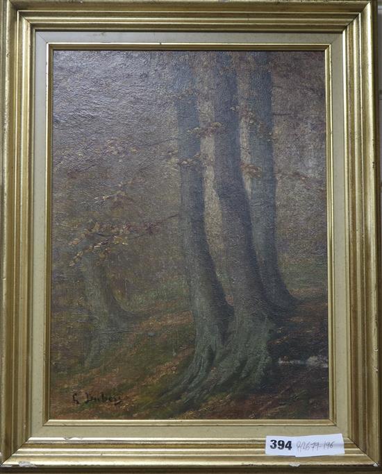 G. Dubois Woodland scene 38 x 29cm